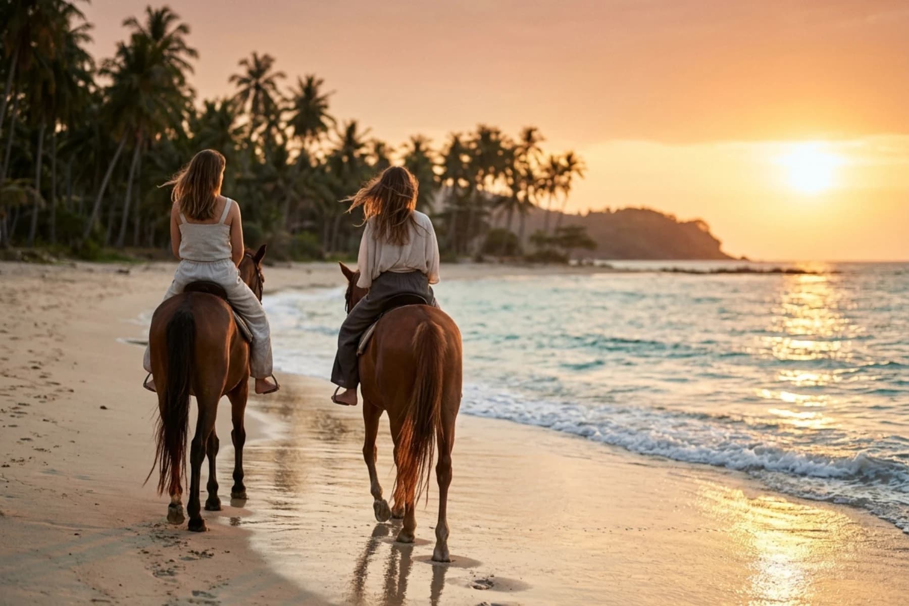 Balade à cheval sur la plage