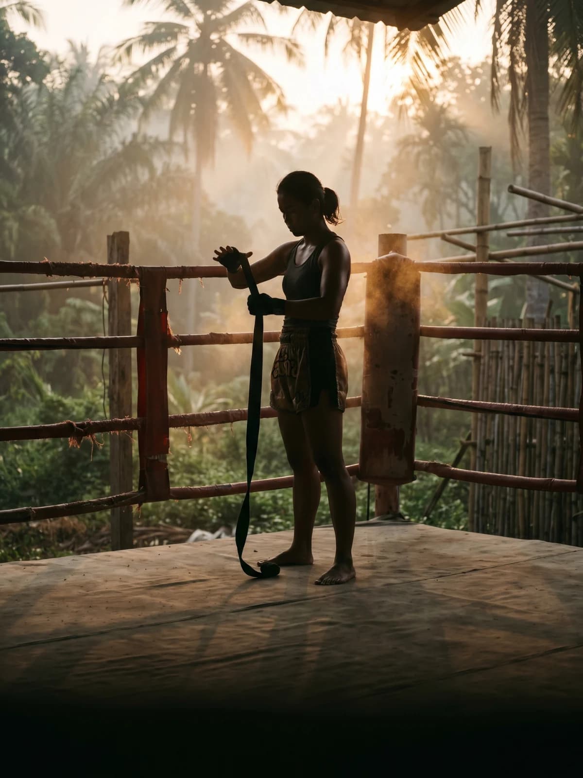 Muay Thai au lever du jour